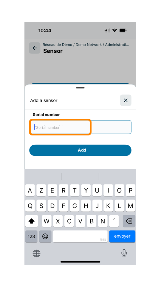 Add sensor on app step 2